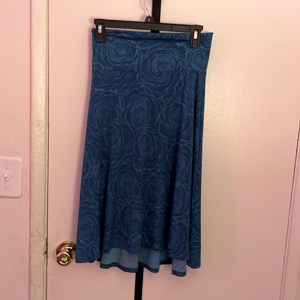 LuLaRoe teal flower skirt size s